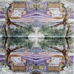 1 serviette papier Lavande -41