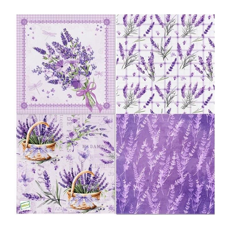 1serviette papier Lavande -100