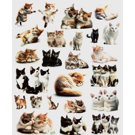 1 papier de riz Chats -RE1427