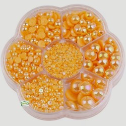 5000 demi perles oranges pâles