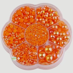 5000 demi perles oranges