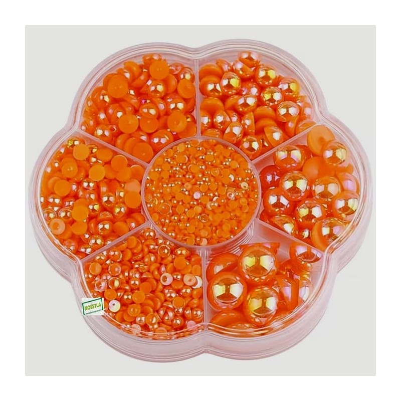 5000 demi perles oranges