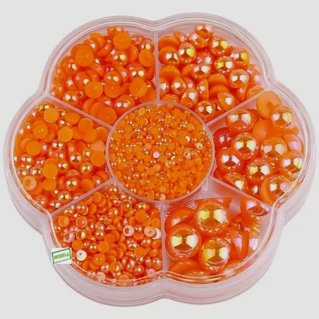5000 demi perles oranges