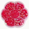 5000 demi perles rouges