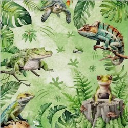 1serviette papier Reptiles -24