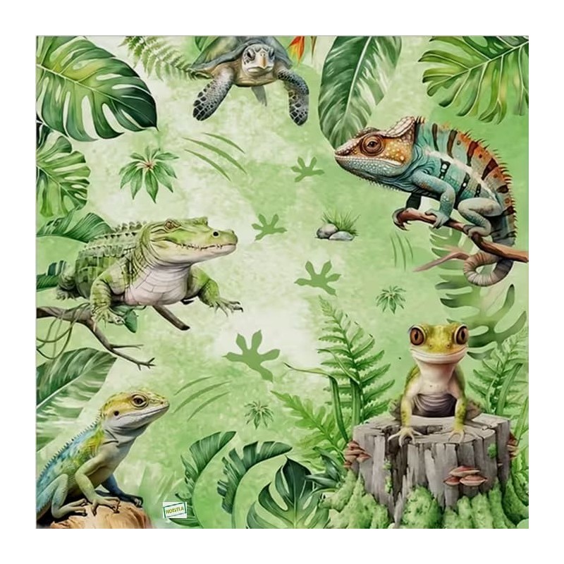 1serviette papier Reptiles -24