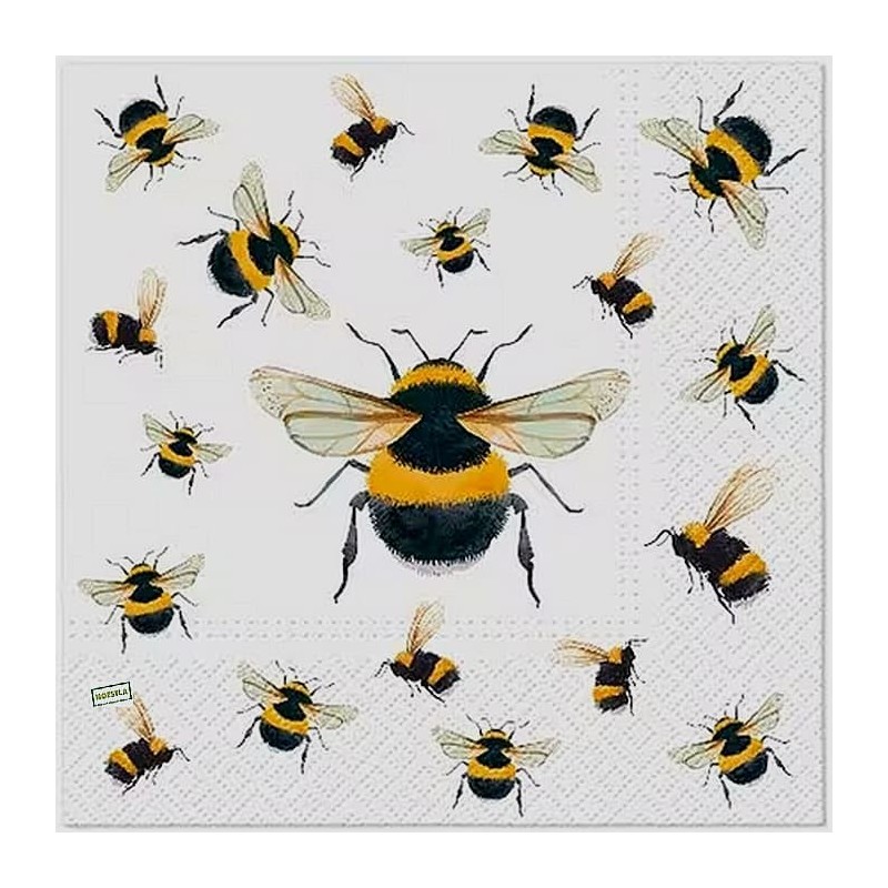 1serviette papier Abeilles -30