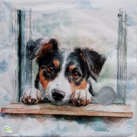1serviette papier Chien -81