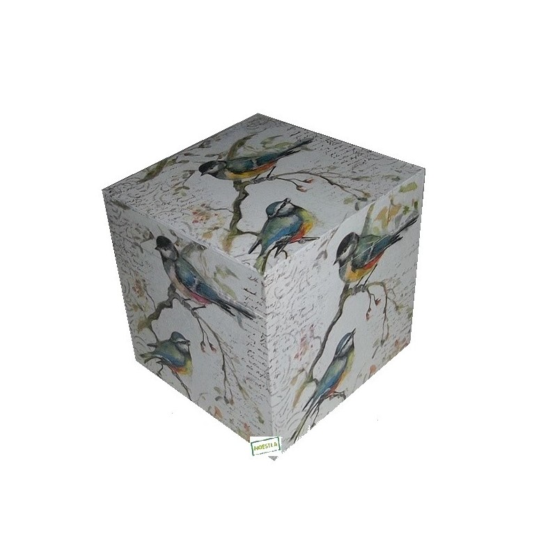 Boite bois Oiseaux serviettage