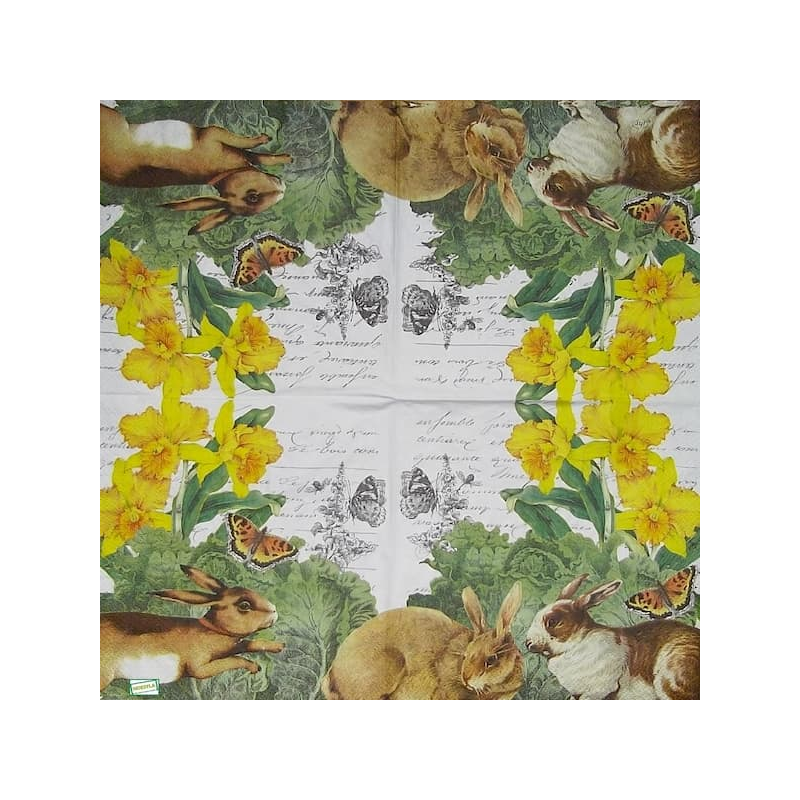 1serviette papier Les Lapins-12