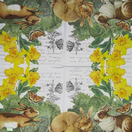 1serviette papier Les Lapins-12