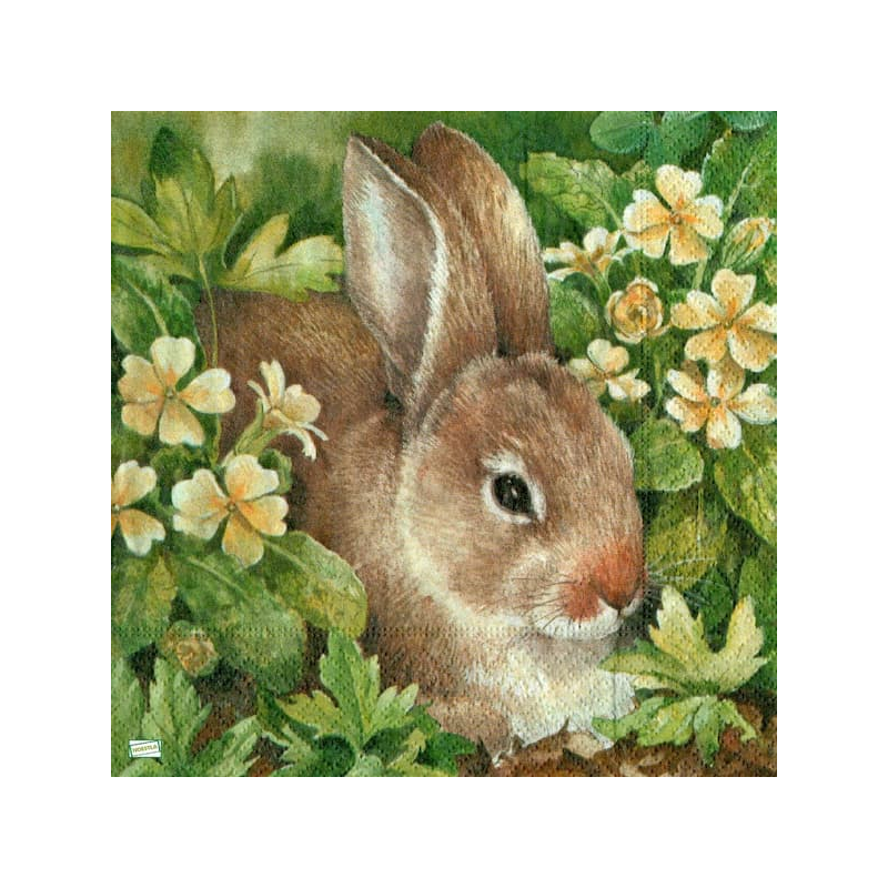 1serviette papier Lapin-124