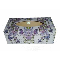Boite mouchoirs Papillons serviettage
