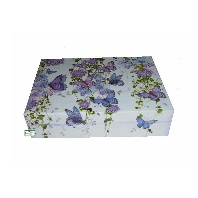 Boite bois Papillons serviettage
