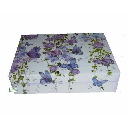 Boite bois Papillons serviettage