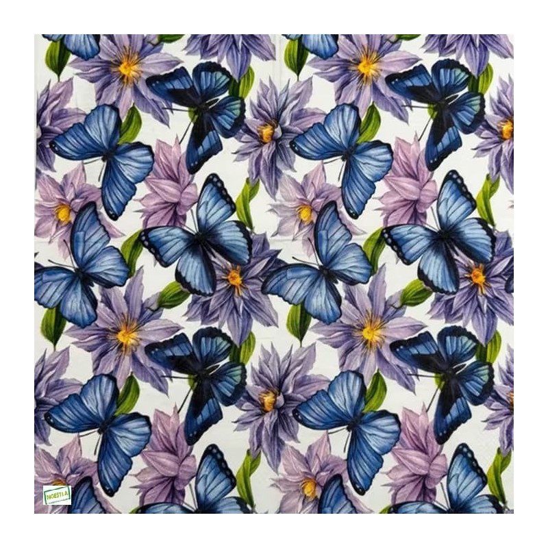 1serviette papier Papillons-65