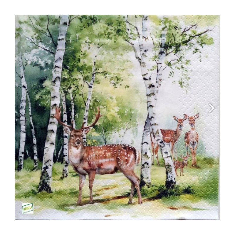 1 serviette Les Cerfs -22