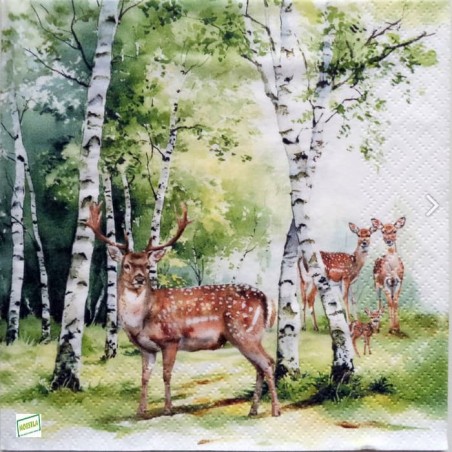 1 serviette Les Cerfs -22