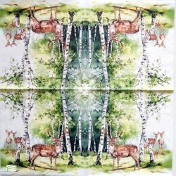 1 serviette Les Cerfs -22