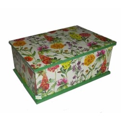 Boite bois Fleurs serviettage