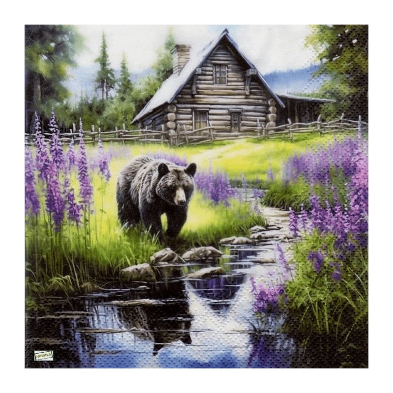 1 serviette papier L'Ours -49