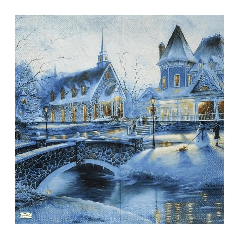 1serviette papier La Neige-77