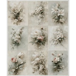 1papier de riz Fleurs-R1667L