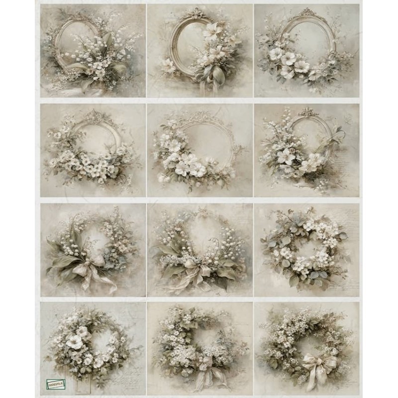 1papier de riz Fleurs-R1654L