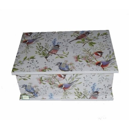 Boite bois Oiseaux serviettage