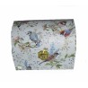 Coffre bois Oiseaux serviettage