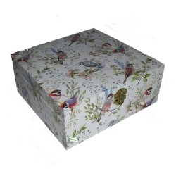 Boite bois Oiseaux serviettage