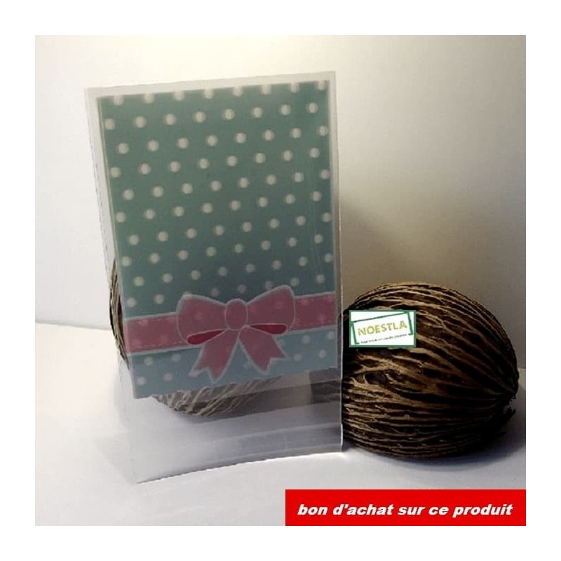 50 Pochettes cadeaux  bleu à pois