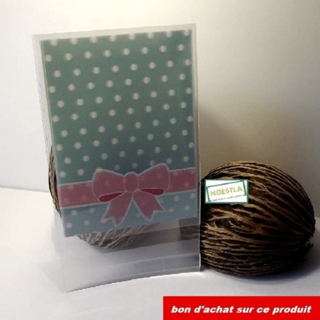 50 Pochettes cadeaux  bleu à pois