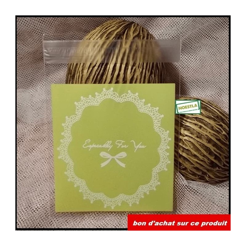 50 Pochettes cadeaux Dentelle Jaune