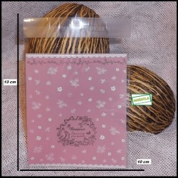 50 Pochettes cadeaux Bonjour Rose