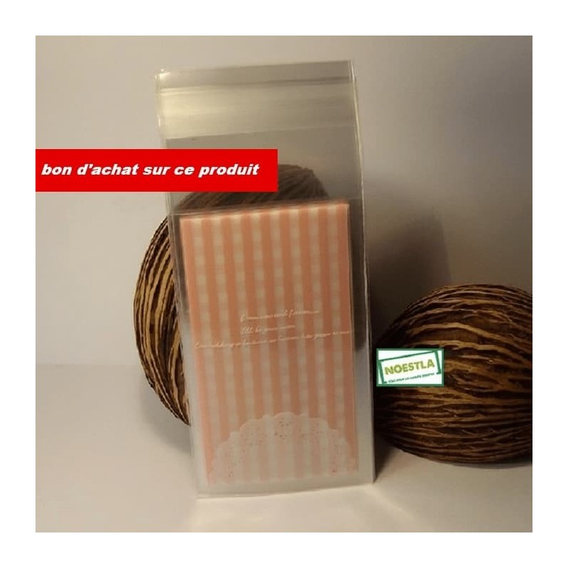 50 Pochettes cadeaux vichy rose