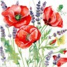 1 serviette Coquelicots -90