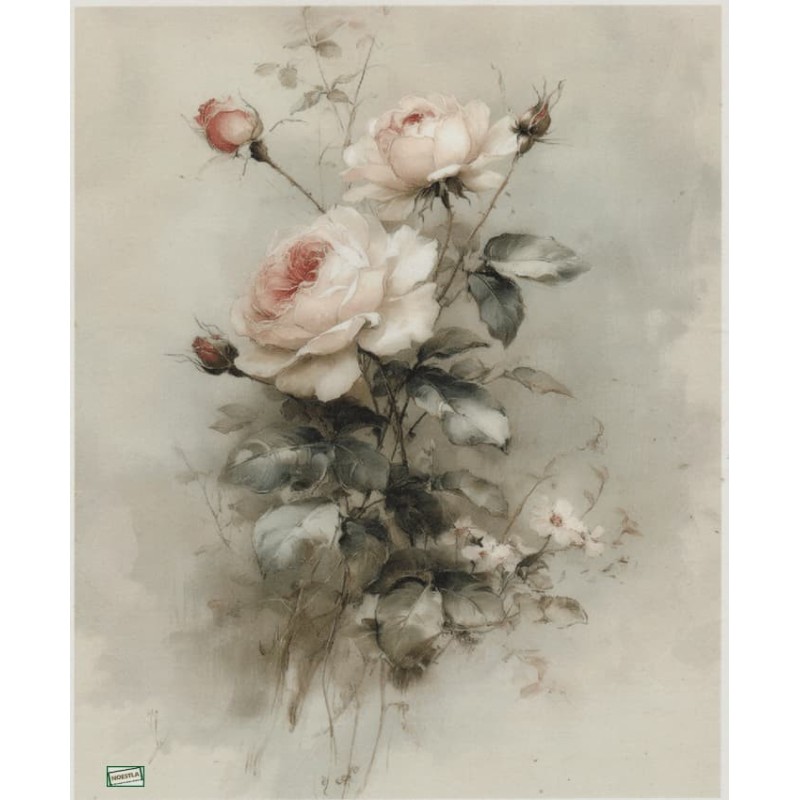 1papier de riz Roses-R2831