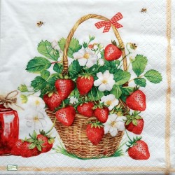 1 serviette Les fraises -48