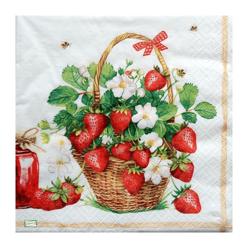 1 serviette Les fraises -48