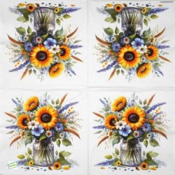 20 serviettes Tournesols -21