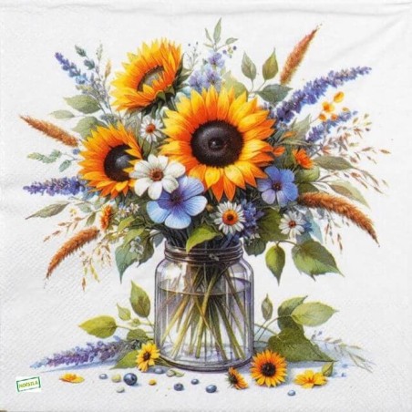 20 serviettes Tournesols -21