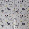 1 serviette Oiseaux Ferme-41