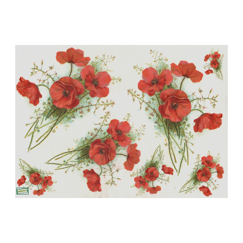 1 papier Coquelicots -S291