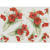 1 papier Coquelicots -S291