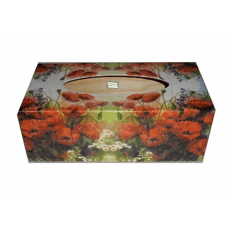 Boite mouchoirs Coquelicots serviettage