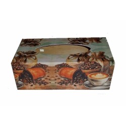 Boite mouchoirs le café serviettage