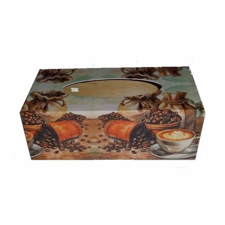 Boite mouchoirs le café serviettage