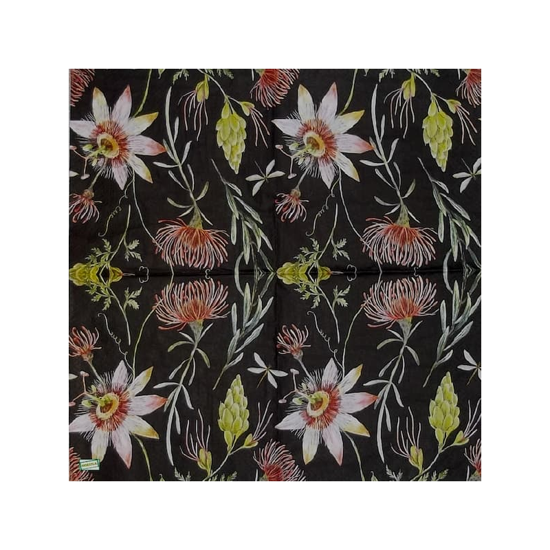 20 serviettes Autres Fleurs -18