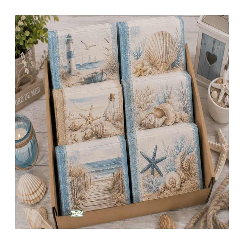 BOX 50 Serviettes MER